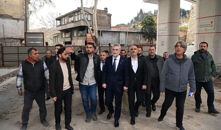 Başkan Görgel, tarihi Kanlıdere Köprüsü’ndeki çalışmaları inceledi