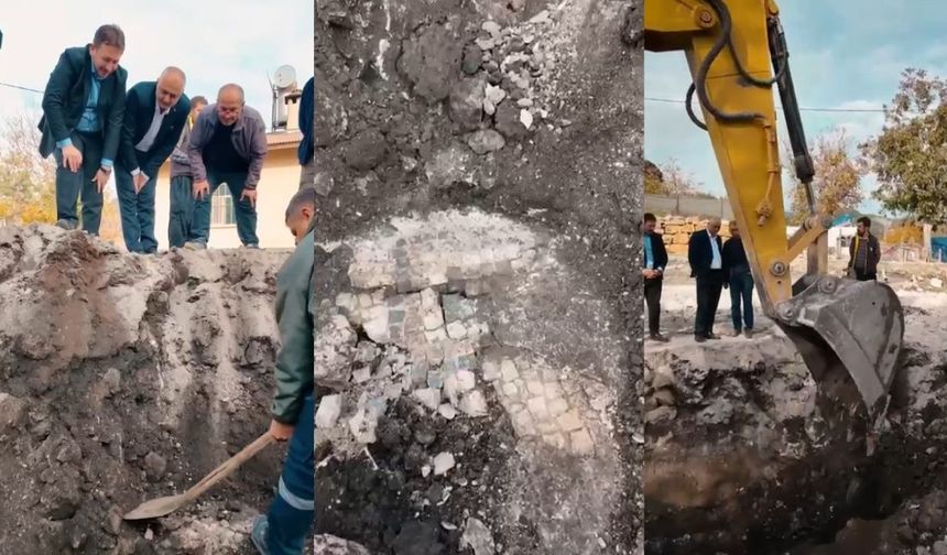 Kahramanmaraş Andırın’da mozaik araması kepçeyle yapıldı, tepkiler yükseldi