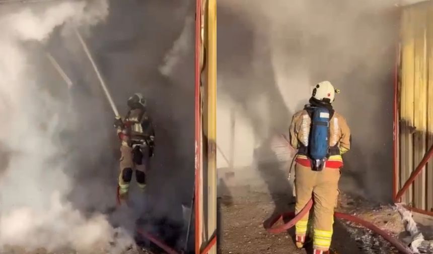 Kahramanmaraş’ta iş yeri alev alev yandı! Felaket son anda önlendi