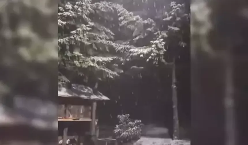 Kocaeli Kartepe’ye mevsimin ilk karı yağdı