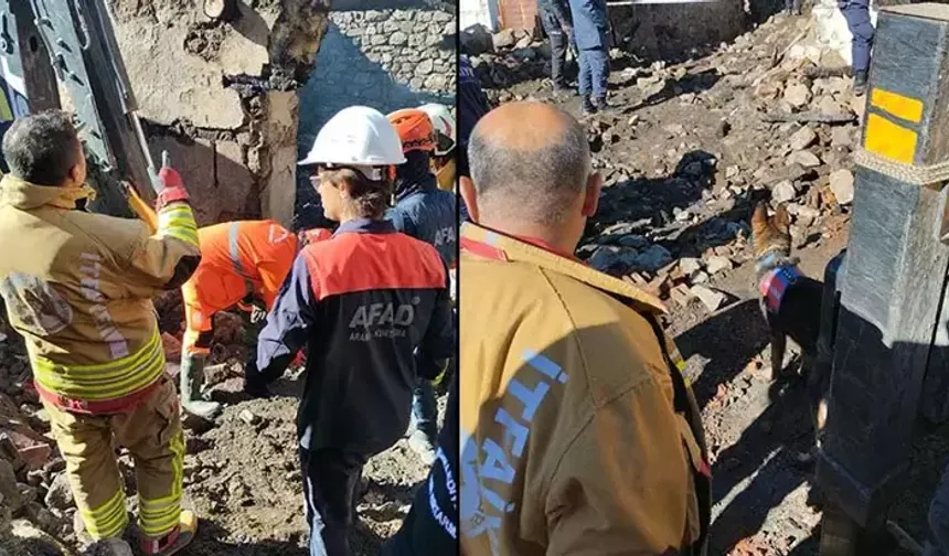 Manisa'da evi yanan kadının enkazda cansız bedenine ulaşıldı