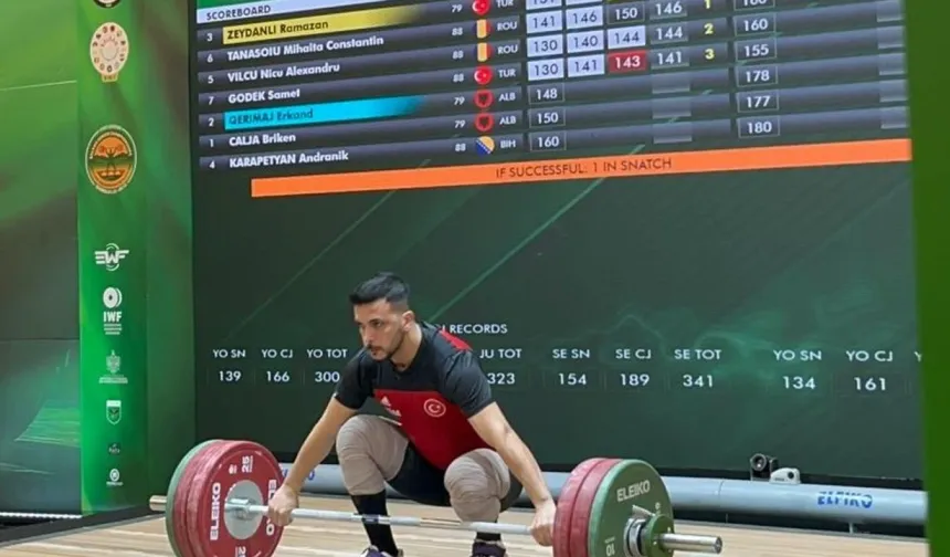 Kahramanmaraşlı Halterci Ramazan Zeydanlı Balkanlar İkincisi Oldu