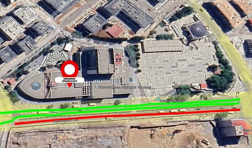 Kahramanmaraş’ta Azerbaycan Bulvarı geçici olarak trafiğe kapatılıyor