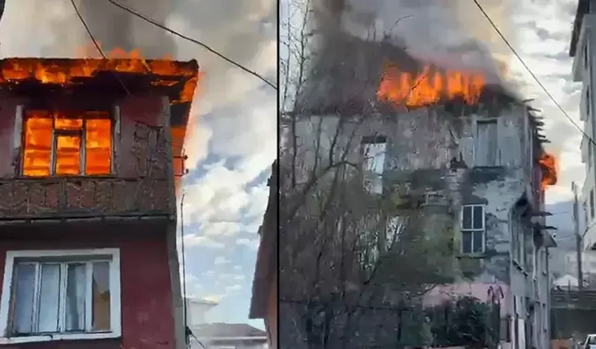 Kocaeli’de 3 katlı binada yangın