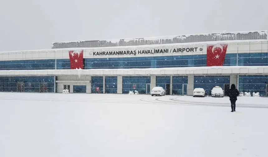 Yoğun Kar Nedeniyle Kahramanmaraş’ta Uçak Seferleri İptal Edildi
