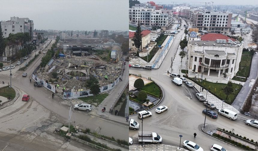 Hatay’ın 3 yıl önceki haliyle bugünü yan yana