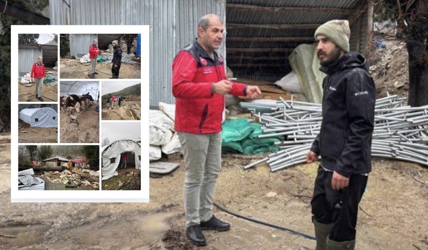 Kahramanmaraş Andırın’da yağışlar sonrası üreticilere barınma desteği
