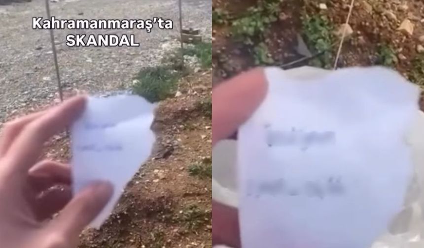 Kahramanmaraş’ta Park İnşaatında Çalışan İşçi Genç Kızlara Poşetle Ekmek ve Instagram Adresi Bıraktı