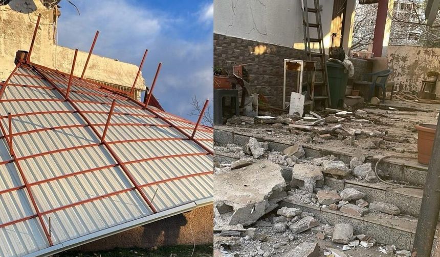 Kahramanmaraş’ta Şiddetli Rüzgar Çatıyı Uçurdu, Yüksek Gerilim Hattı Patladı