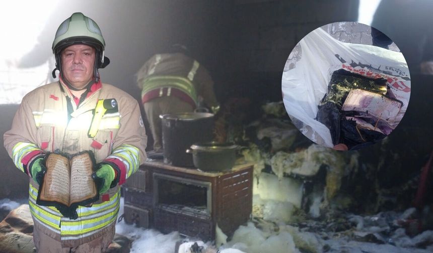 Kahramanmaraş'ta yangında ev kül oldu ama Kur’an-ı Kerim yanmadı