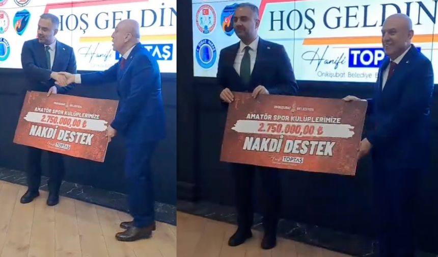Onikişubat Belediyesi’nden amatör kulüplere 2,7 milyon TL destek