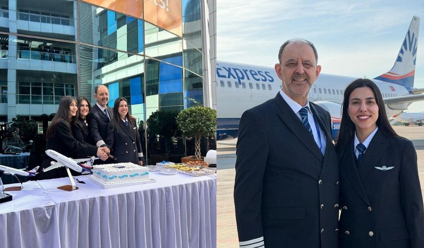 42 yıllık pilot gökyüzüne kızıyla veda etti yolcular alkışladı