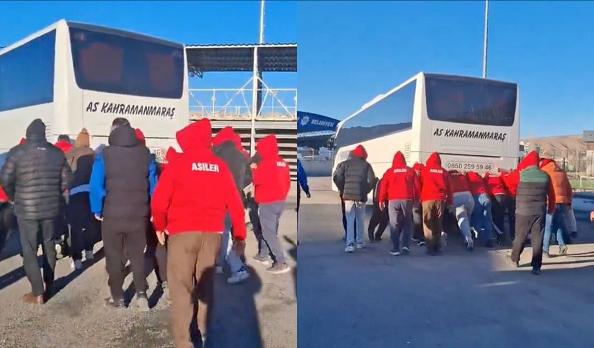 Aksaray deplasmanına giden İstiklalspor taraftarlarının otobüsü arızalandı