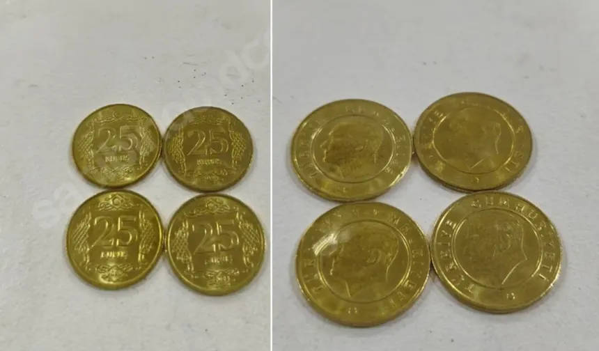 Altın Renkli 25 Kuruşlar İnternet Sitelerinde Binlerce TL’ye Satışta