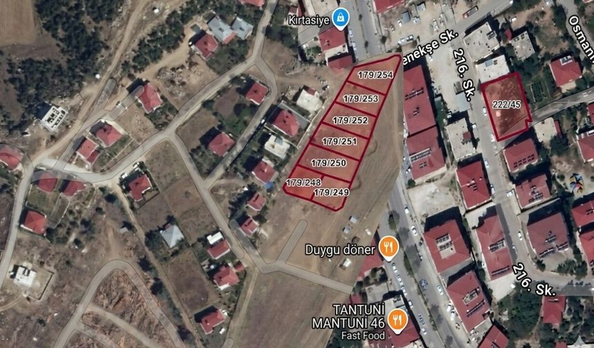 Andırın Belediyesi'nden satılık 8 arsa! İhale tarihleri belli