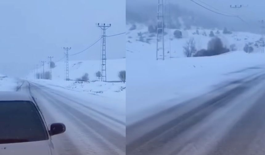 Andırın'da kış geri geldi! Kar kalınlığı yer yer yarım metreyi buldu