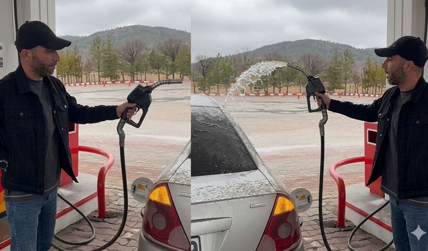 Kahramanmaraş bunu da gördü! Su yerine mazotla araba yıkama şoku