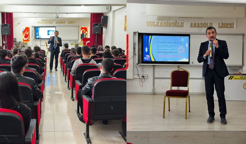 Kahramanmaraş Elbistan’da lisede Ramazan söyleşisi düzenlendi