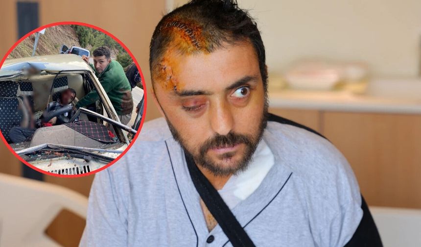 Kahramanmaraş’ta başına kaya düşen sürücü ameliyatla hayata döndü
