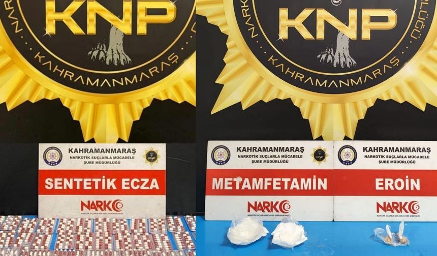 Kahramanmaraş’ta Eroin ve Metamfetamin Ele Geçirildi