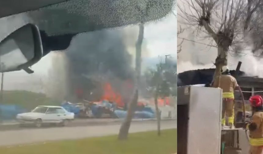 Kahramanmaraş'ta İkinci El Eşya Dükkanı Küle Döndü