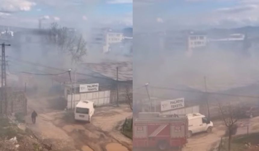 Kahramanmaraş’ta Tekstil Fabrikası ve İş Yerinde Yangın Çıktı