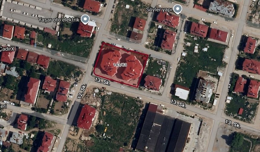 Kahramanmaraş Göksun Cumhuriyet Mahallesi’nde hisseli arsa icradan satılıyor