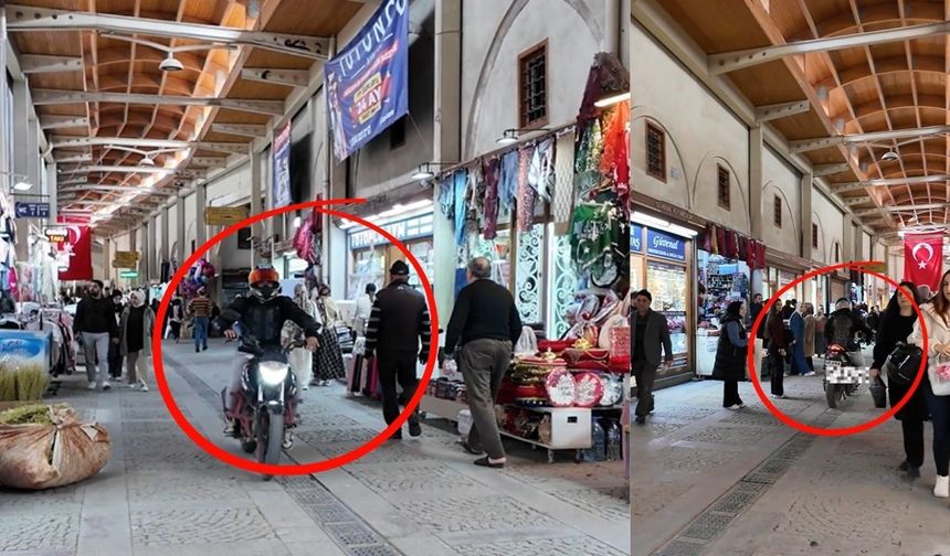 Kahramanmaraş Kapalı Çarşı’da Trafik Sorunu: Motosikletler Yayaları Tehdit Ediyor