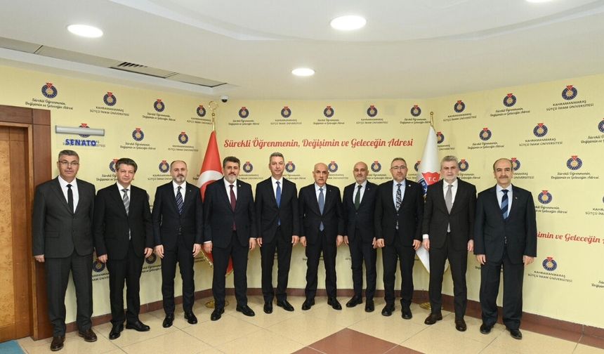 Kahramanmaraş protokolünden KSÜ yönetimine ziyaret