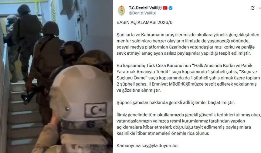 Kahramanmaraş saldırısı üzerinden Denizli'de kaos planı! 2 şüpheli kıskıvrak yakalandı