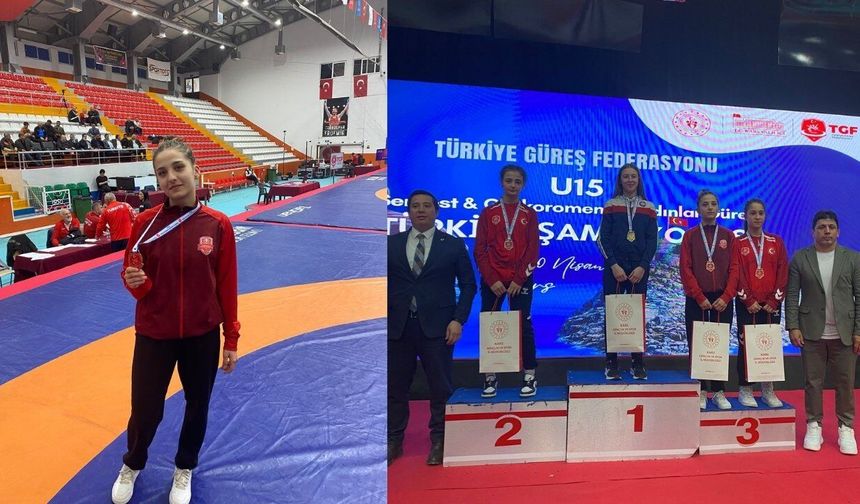 Kahramanmaraşlı sporcu Ayşe Bars Türkiye üçüncüsü oldu!