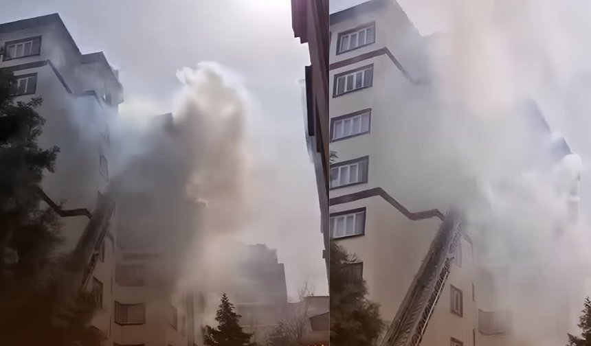 Kahramanmaraş’ta 10 Katlı Apartmanda Yangın Çıktı