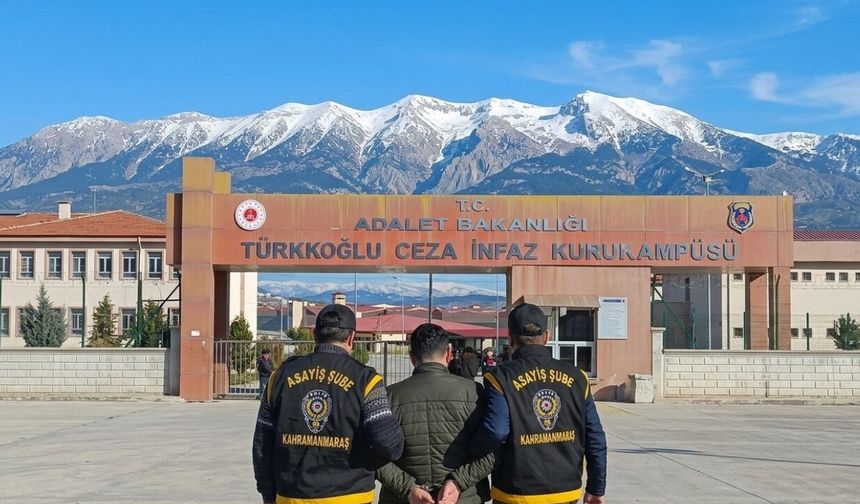 Kahramanmaraş’ta 17 yıl kesinleşmiş hapis cezası bulunan firari E.M. yakalandı