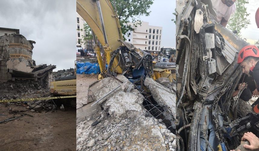 Kahramanmaraş'ta Arasa Otoparkı Yıkımında Kepçe Operatörü Enkaz Altında Kaldı