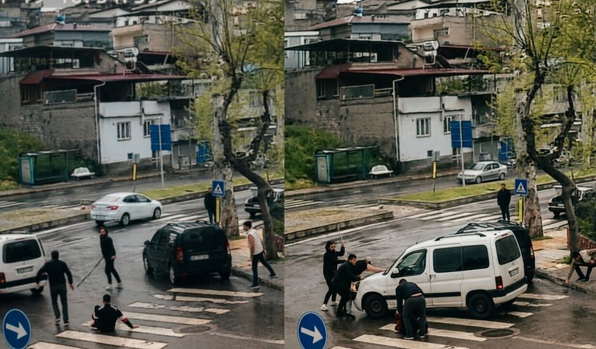 Kahramanmaraş'ta sokak ortasında bıçaklı kavga!