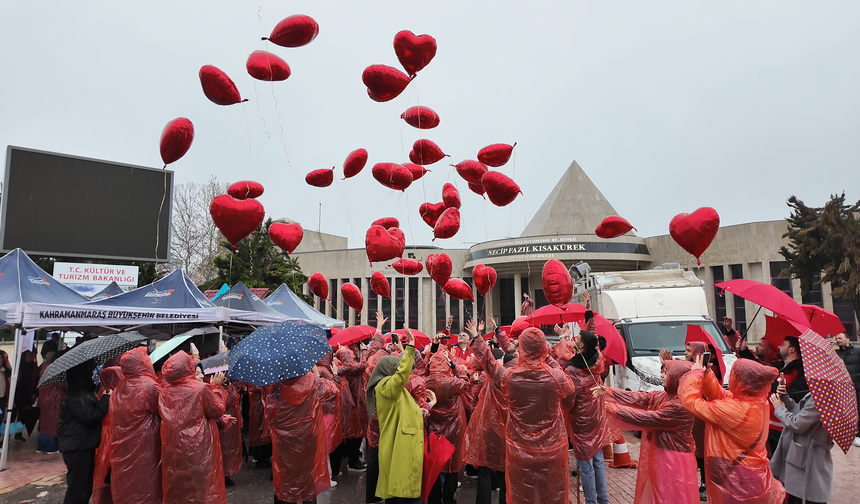 Kahramanmaraş’ta Farkındalık İçin Gökyüzüne Onlarca Balon Uçuruldu