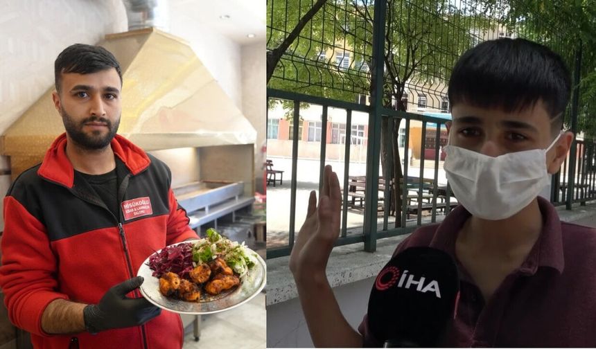 LGS fenomeni Yunus Emre Orhan kebap ustası oldu