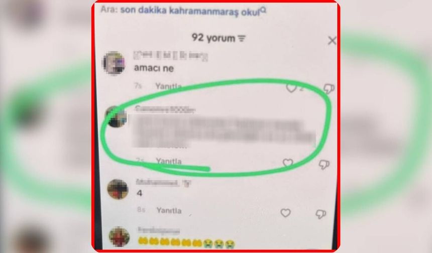 Kahramanmaraş'ta okula yapılan saldırı sonrası "Sıra bende" yazan şüpheliye operasyon