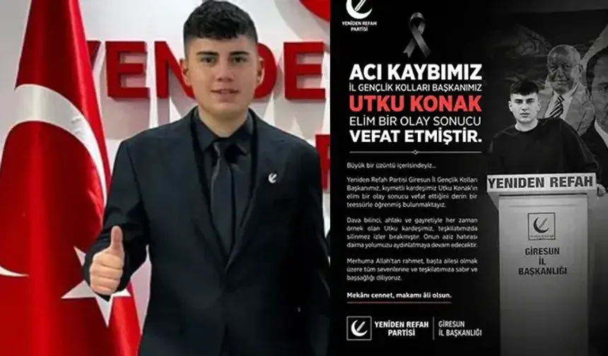 YRP Giresun İl Gençlik Kolları Başkanı Utku Konak, kavgaya müdahale ederken öldürüldü