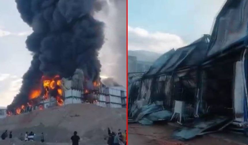 Kahramanmaraş'ta inşaat şantiyesinde yangın: 1 ölü, 6 yaralı