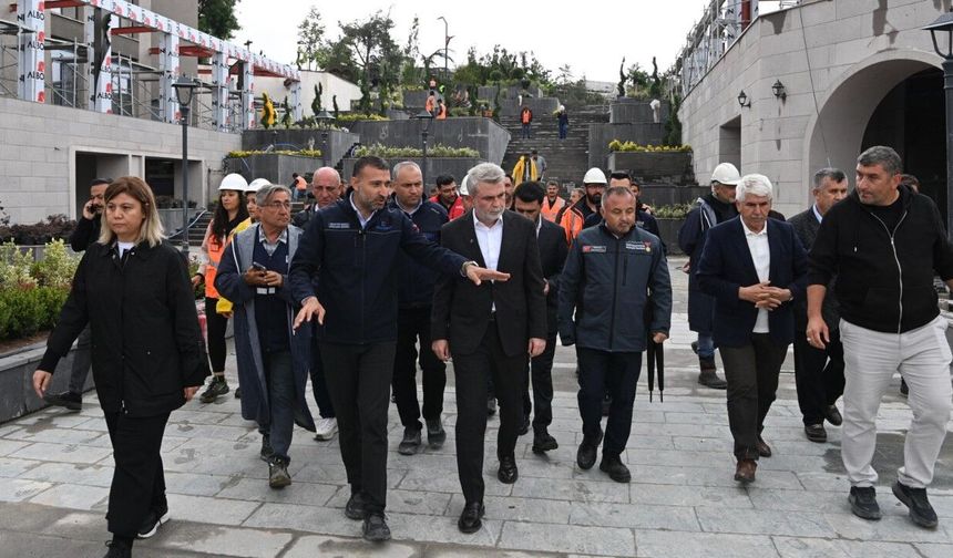 Başkan Görgel kentsel tasarım alanlarını inceledi