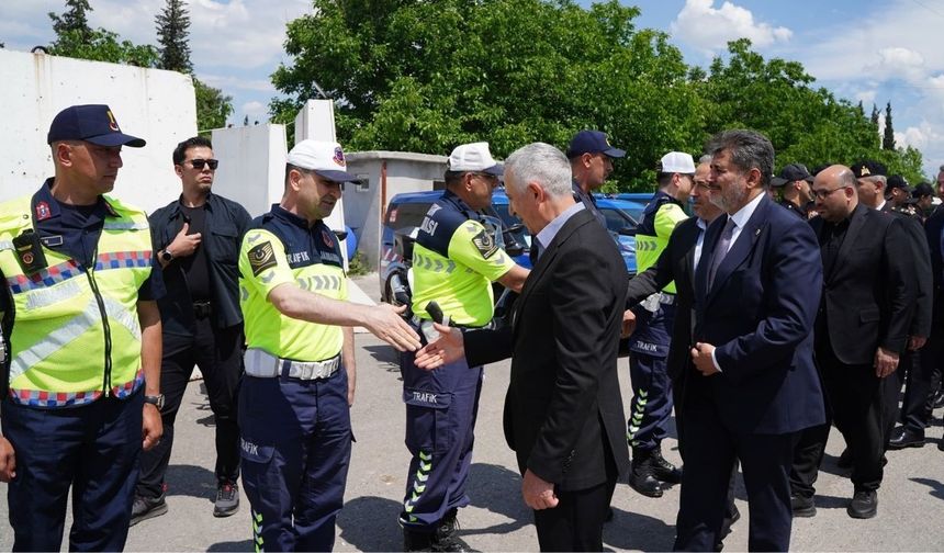 Kahramanmaraş protokolü trafik denetimlerine katıldı
