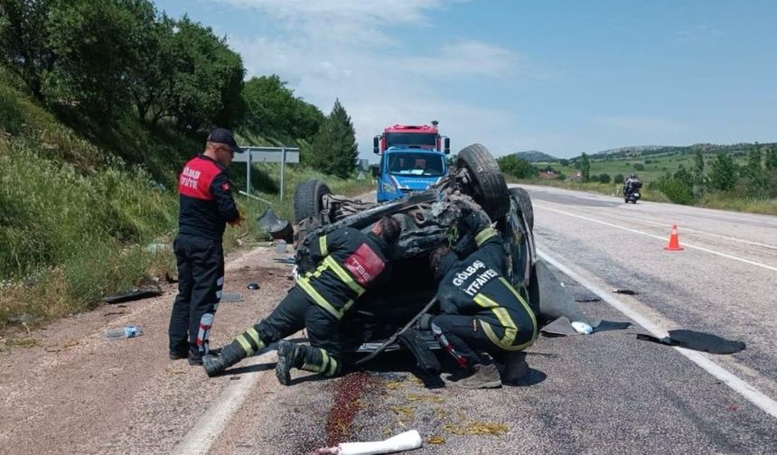 Kahramanmaraş yolunda can pazarı! Otomobil takla attı: Biri çocuk 2 yaralı
