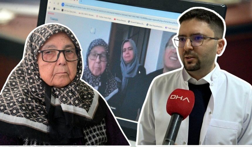 Kahramanmaraş'ta 91 yaşındaki hasta evinde online muayene oldu