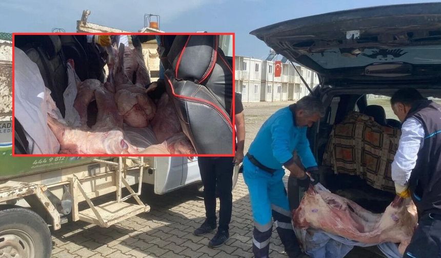 Kahramanmaraş’ta Araçta Uygunsuz Et Taşırken Yakalandı