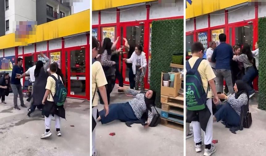 Kahramanmaraş’ta da şubesi bulunan zincir market çalışanı ile müşteri birbirine saldırdı