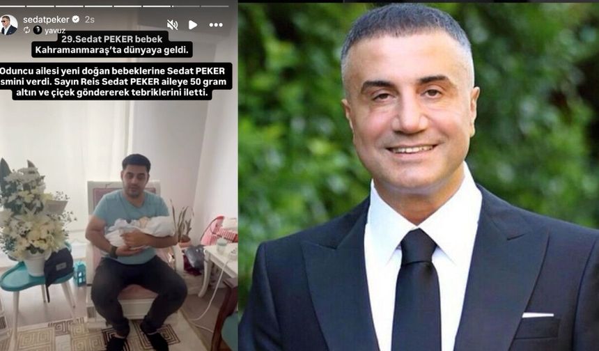 Kahramanmaraş'ta doğan bebeğe Sedat Peker adı verildi! 50 gram altın sürprizi