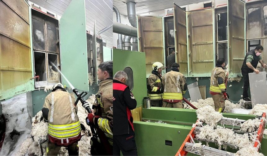 Kahramanmaraş’ta tekstil fabrikasında yangın çıktı