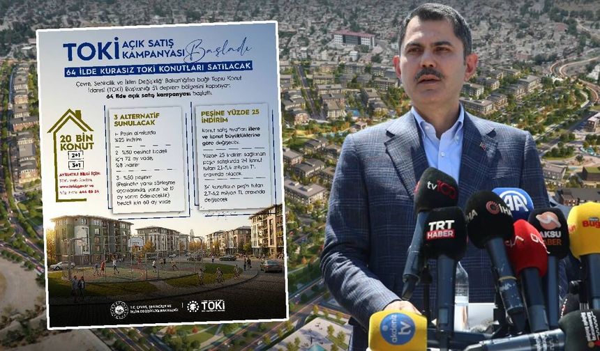 Kurum açıkladı: Deprem bölgesindeki 5 il dahil 64 ilde 20 bin konut satılacak