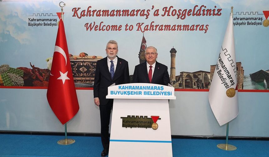 Kahramanmaraş Büyükşehir'de kritik zirve! Bakan Yaşar Güler şehre çıkarma yaptı